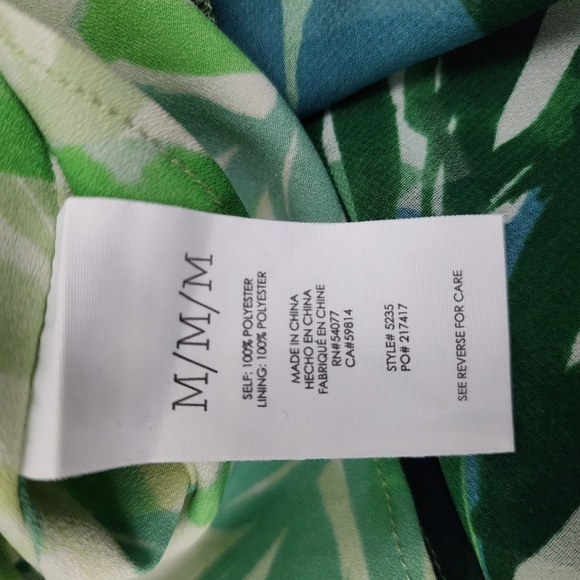 CAbi Green Fond Castaway Tropical Dress M Spaghetti Strap - Picture 5 of 5